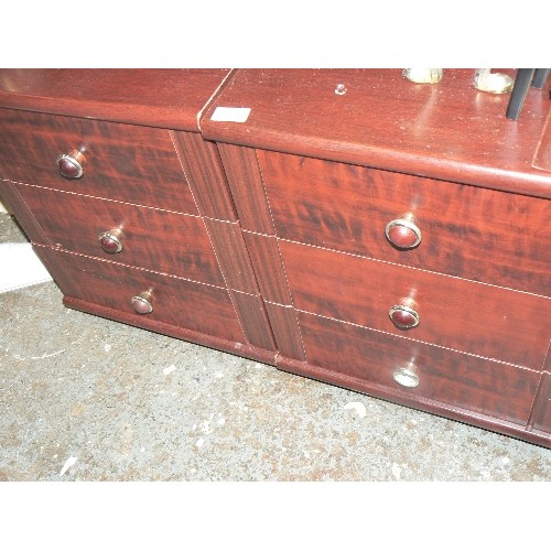 309 - PAIR OF WOOD EFFECT BEDSIDES.