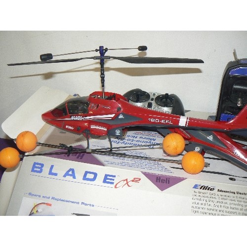 88 - E-FLIGHT REMOTE-CONTROLLED BLADE HELICOPTERS & CONTROLS. WITH ORIGINAL BOX.