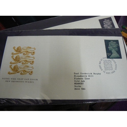 120 - 7 X FIRST-DAY COVER ALBUMS. INC DEFINITIVES & MINI SHEETS, COMMEMORATIVE ETC. APPROX 350 COVERS, ALL... 