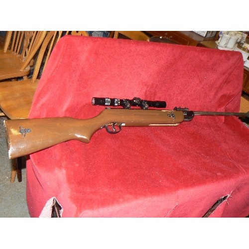 78 - AIR RIFLE BSA WITH TEELESCOPIC SIGHT.