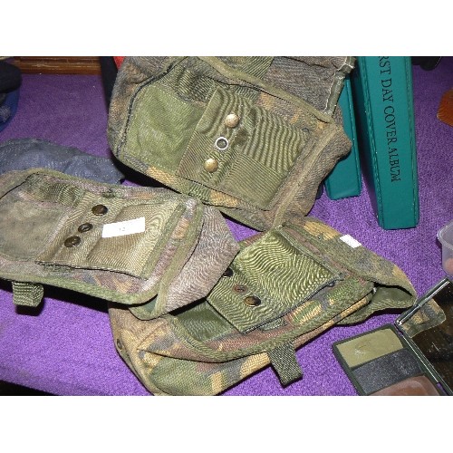 121 - 3 X MILITARY WATER CANTEEN CARRIERS. DPM CAMOUFLAGE, FACE-PAINT CAMOUFLAGE KIT, TOGETHER WITH A COLL... 