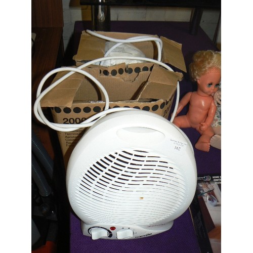 162 - 2 X FAN HEATERS. 200W. WITH BOXES.