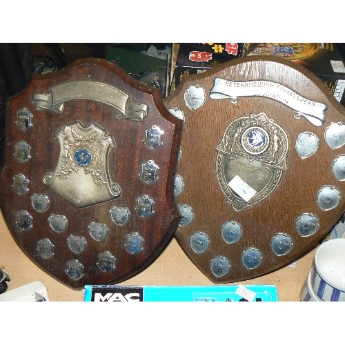 166 - PETERBOROUGH FISHKEEPERS ASSOCIATION SHIELDS. 1970'S & 80'S. VINTAGE.