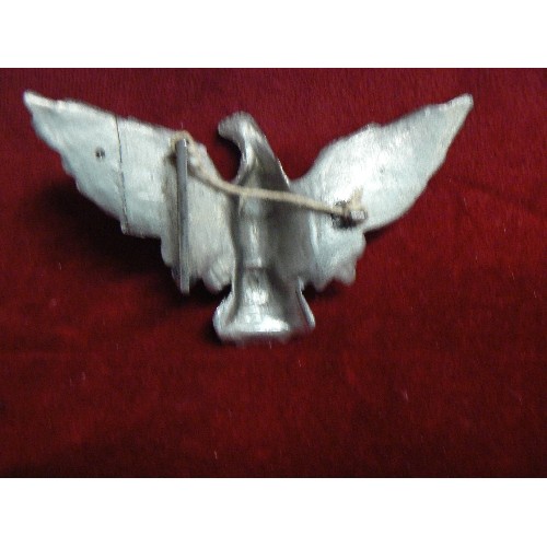 14 - AN EAGLE SILVER METAL BELT BUCKLE VERY DETAILED