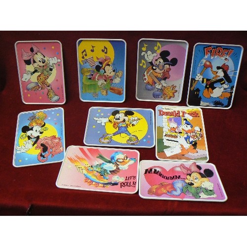 65 - 9 X 1980'S DISNEY METAL POSTCARDS.