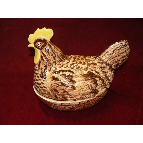 67 - PRICE-KENSINGTON, VINTAGE CERAMIC CHICKEN EGG CROCK.