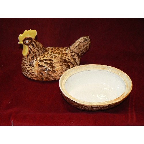 67 - PRICE-KENSINGTON, VINTAGE CERAMIC CHICKEN EGG CROCK.