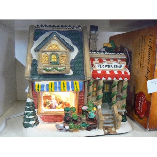 82 - CHRISTMAS LUMINEO FLOWER SHOP. WORKING ORDER. WITH BOX.