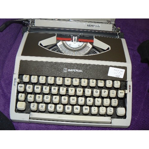 105 - VINTAGE IMPERIAL-MERCURY PORTABLE TYPEWRITER.