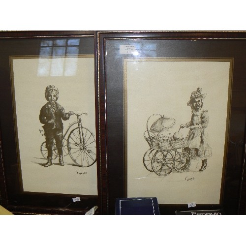 111 - PAIR OF FRAMED/GLAZED PRINTS. 'COPPERFIELD'. VICTORIAN BOY & GIRL.