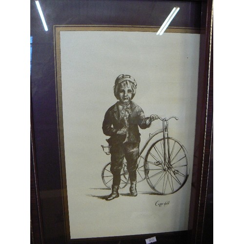 111 - PAIR OF FRAMED/GLAZED PRINTS. 'COPPERFIELD'. VICTORIAN BOY & GIRL.