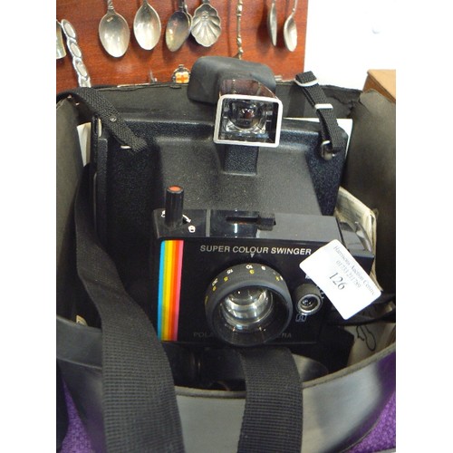 126 - POLAROID LAND CAMERAS. RETRO-VINTAGE 'SUPER COLOUR SWINGER' & 1000-S