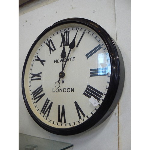 137 - NEWGATE WALL CLOCK WITH ROMAN NUMERALS.