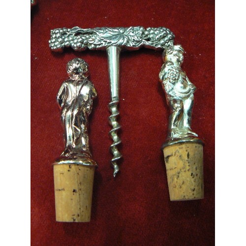 112 - VINTAGE BREWERIANA. UNUSUAL CORKSCREWS, STOPPERS ETC.