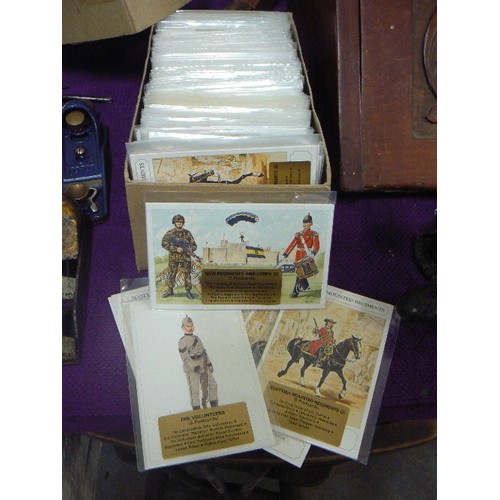 121 - NEW MILITARY POSTCARDS BY GEOFF WHITE. 5 DIFFERENT DESIGNS, 25 IN EACH, 125 SETS, 6 IN A SET. PACKAG... 