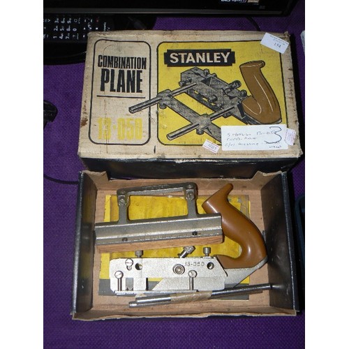 154 - STANLEY COMBINATION PLANE. 13-050. UNUSED. WITH ORIGINAL BOX.