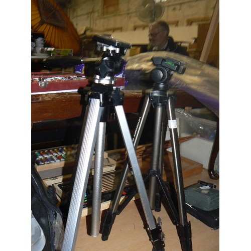 174 - 2 X SMALL PHOTOGRAPHIC TRIPODS.