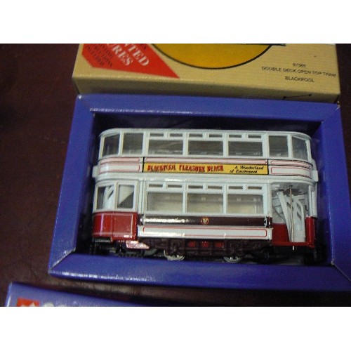 236 - 4 BOXED CORGI DIE-CAST BLACKPOOL TRAMS.