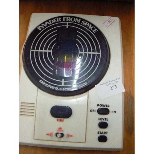 273 - RETRO-VINTAGE GRANDSTAND ELECTRONIC GAME. 'INVADER FROM SPACE'