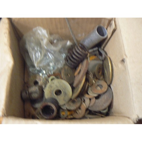 332 - LARGE CRATE OF HARDWARE. WASHERS, SCREWS, BOLTS ETC ETC