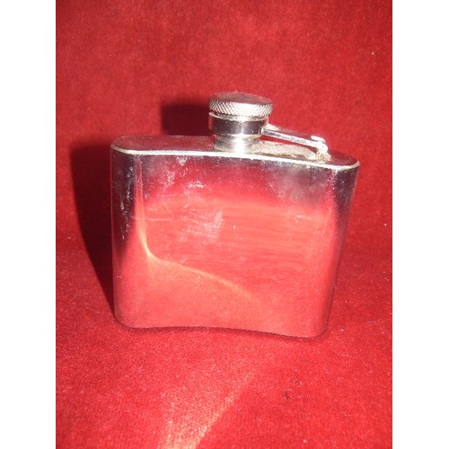 58 - STAINLESS STEEL SPIRIT FLASK