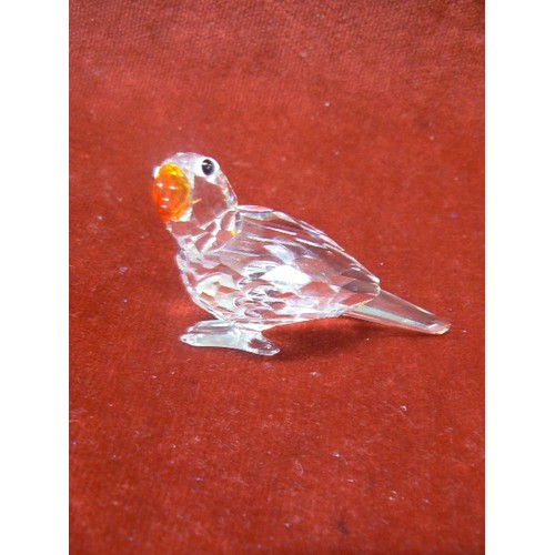 62 - SWAROVSKI PARROT, NEW IN BOX WITH CERTS.