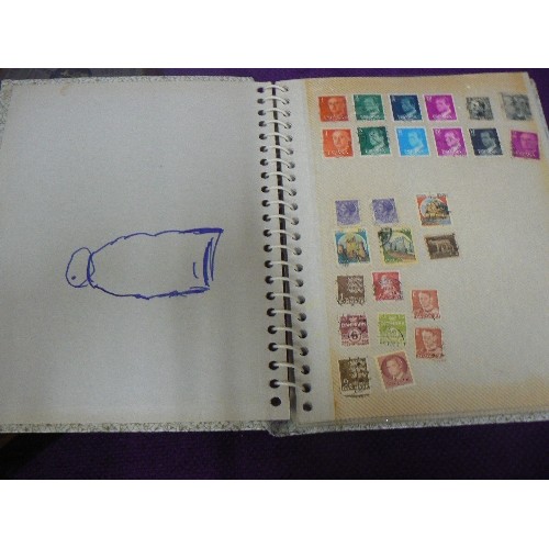 60 - STAMP ALBUM WITH SOME CONTENTS.