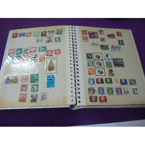 60 - STAMP ALBUM WITH SOME CONTENTS.