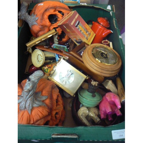 184 - LARGE CRATE FULL OF MIXED DECORATIVE ORNAMENTS. MAINLY VINTAGE