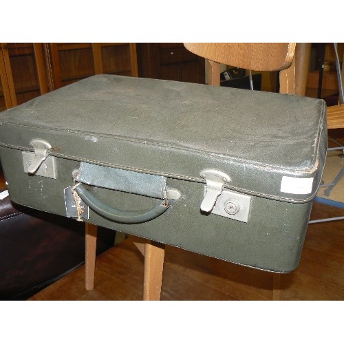 399 - ANTLER VINTAGE SMALL CANVAS SUITCASE  AND 2 HOLDALLS