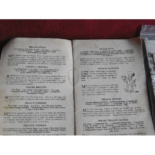 34 - A COLLECTION OF VINTAGE EPHEMERA, FOWER`S BOOK OF RECIPES OF WEST INDIAN TREACLE PLUS OTHER INTEREST... 