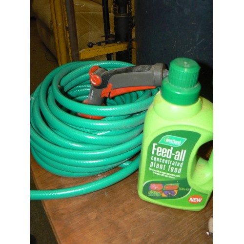 399B - MIXD GARDENING - HOSE, BUCKET, PRESSURE WASHER HOSE AND GUN,  SNOW SHOVEL, DUSTPAN, SHEARS ETC