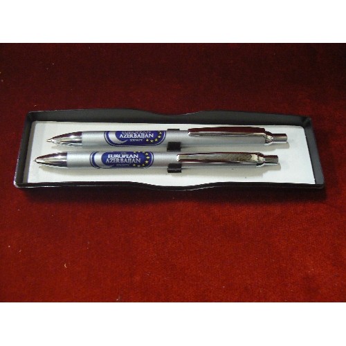 6 - A PRESENTATION SET OF PEN AND PROPELLING PENCIL FOR THE EUROPEAN AZERBAIJAN SOCIETY