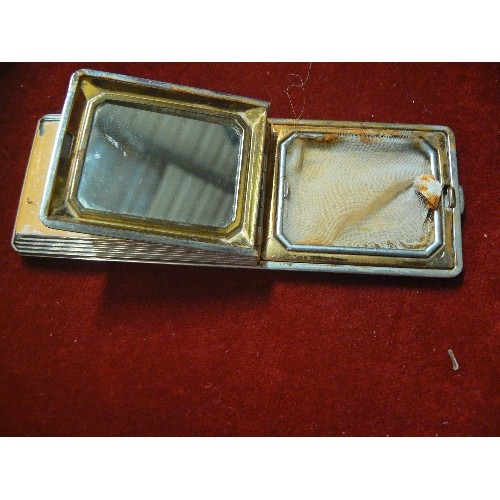 49 - A VINTAGE ART-DECO COMPACT & CIGARETTE CASE COMBINED