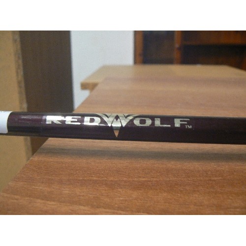 470 - RED WOLF FISHING ROD 3 SECTION ROD WITH 2 TIPS IN A TUBED CASE