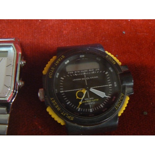 35 - 2 CASIO WATCHES AN ANTI-DEPTH METER ALARM UPTO 100M THE OTHER IS A GENTS WATCH WITH LED DISPLAY