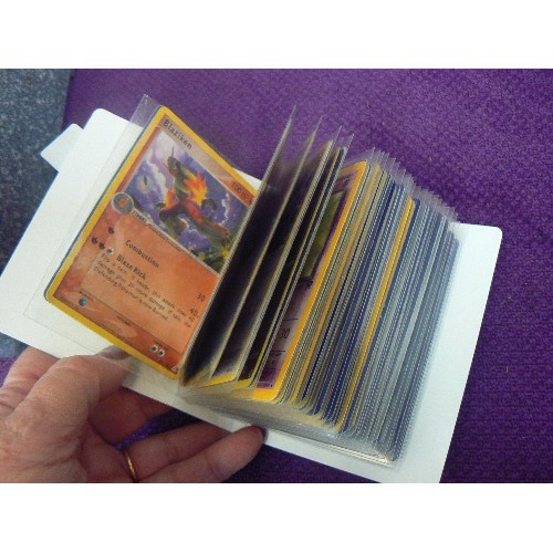 92 - POKEMON LOT. INCLUDES BASEBALL CAP, SMALL ALBUM OF TRADING CARDS, & BOXED SET OF 14 BOOKS.