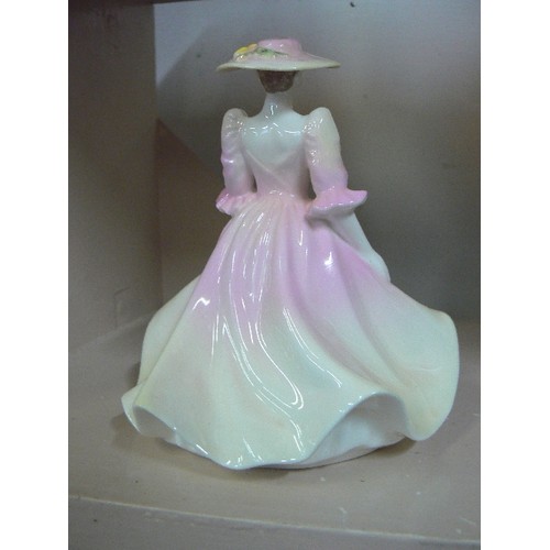 65 - SMALL COALPORT LADY FIGURINE, MAY BALL