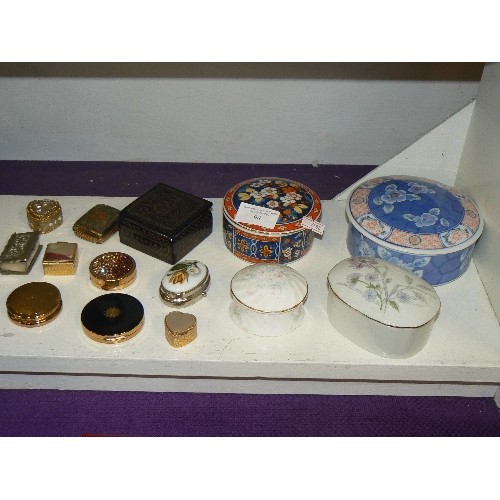 94 - SELECTION OF TRINKET POTS AND COMPACTS.