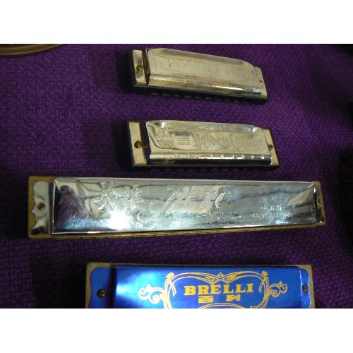 112 - 5 HARMONICAS INCLUDING HOHNER AND HERO