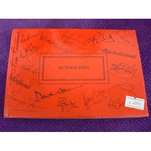 120 - AUTOGRAPH BOOK WITH SOME SIGNATURES