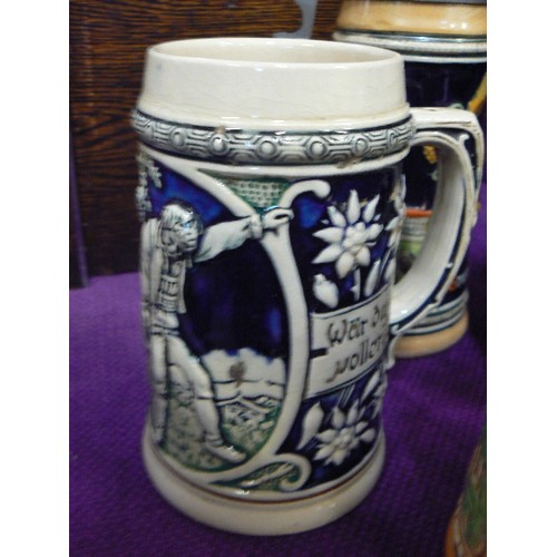 133 - COLLECTION OF 5 STEINS