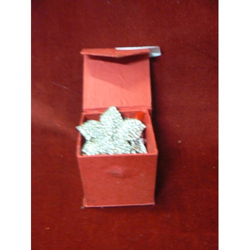 144 - SMALL BOX OF 'BLINGY' COSTUME JEWELLERY