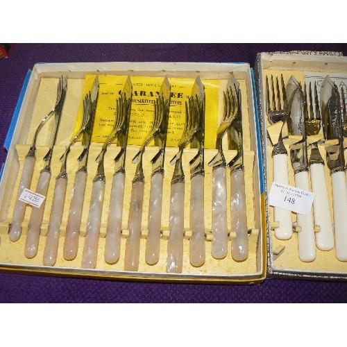 148 - BOXED FISH CUTLERY SETS X 2