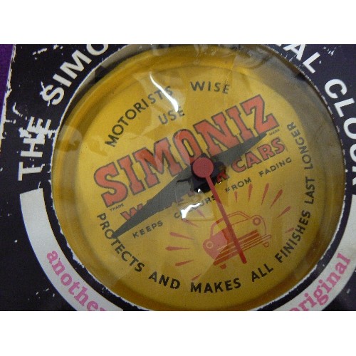 152 - SIMONIZ MOTORISTS CLOCK IN ORIGINAL BOX