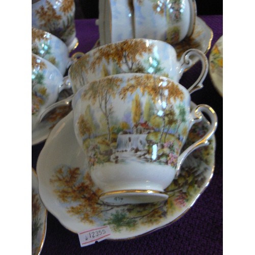 190 - ROYAL STANDARD THE OLD MILL STREAM CHINA TEASET