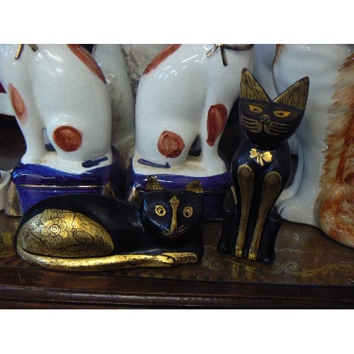 208 - NICE COLLECTION OF CAT ORNAMENTS, SOME EGYPTIAN.