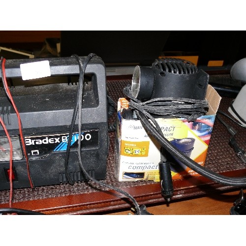 261 - BRADEX BX100 BATTERY CHARGER AND AN AIRMAN COMPACT AIR COMPRESSOR