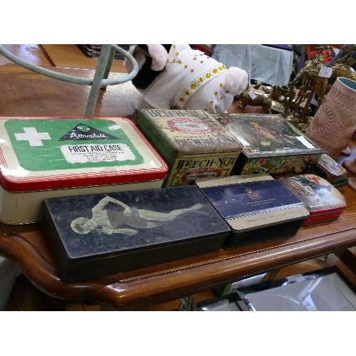 271 - SELECTION OF VINTAGE TINS INCLUDING A BEECH NUT PEPPERMINT FLAVOUR CHEWING GUM TIN