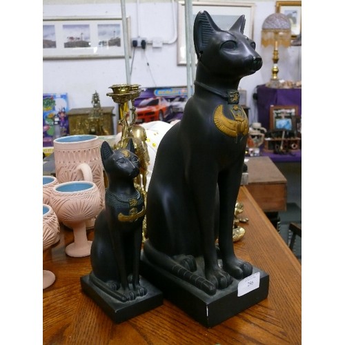 286 - 2 CERAMIC EGYPTIAN THEMED CATS